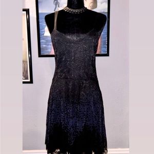 Free People - Black Lace Adjustable Strap Dress - Women’s Size Medium